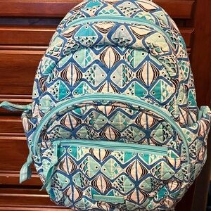 Vera Bradley Blue Patterned Women's Backpack